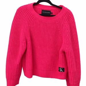 Calvin Klein Vibrant Pink Crew Neck Sweater